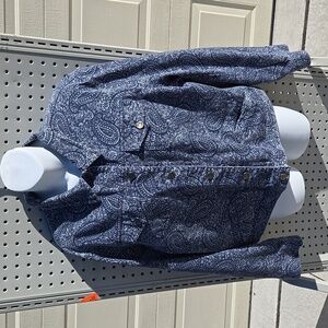 Jones New York denim paisley jacket